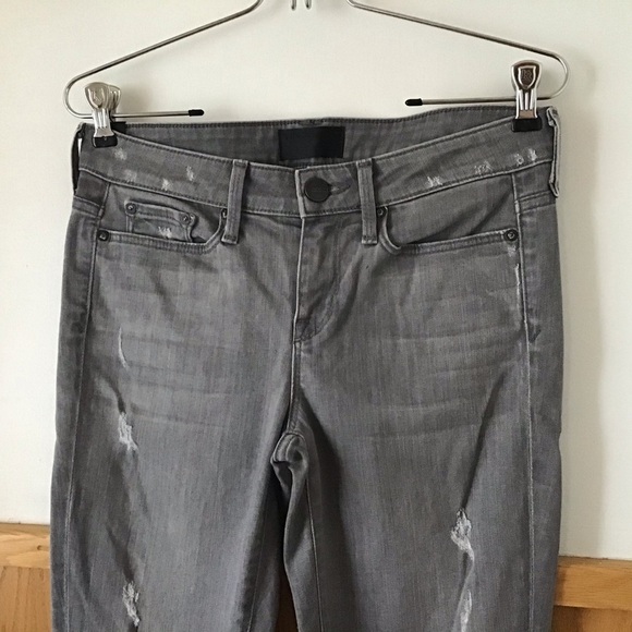 Vince Dylan Skinny Destructed Dark Gray Jeans - Picture 5 of 14